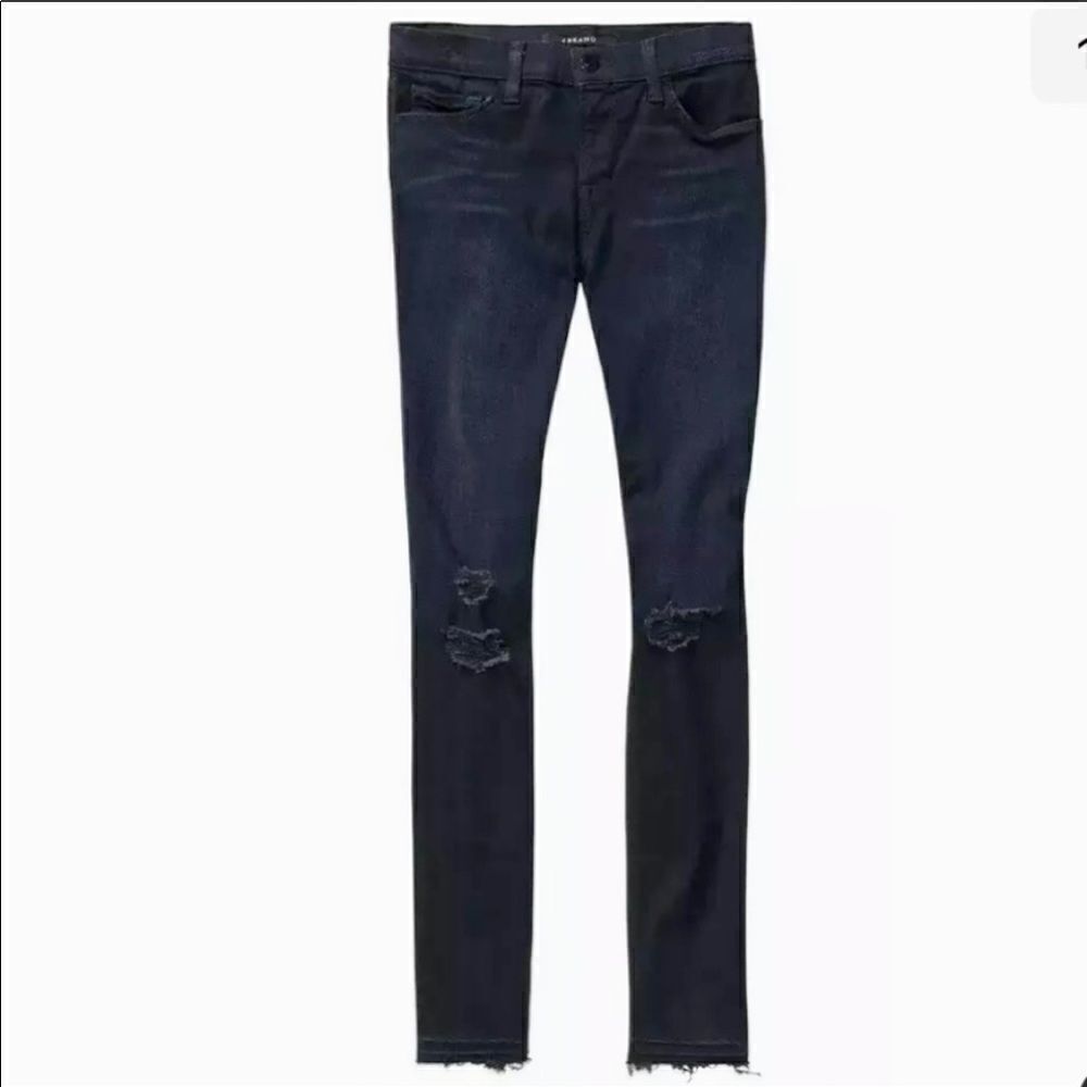 NEW J Brand Jeans BlackLash Raw Hem distressed